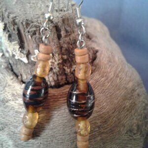 Handmade Earrings Brown